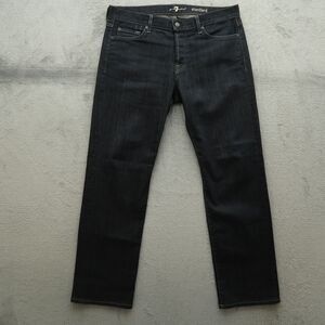 7 For All Mankind Jeans Mens Size 34x32 (36x32 Real) Blue Standard Fit Stretch